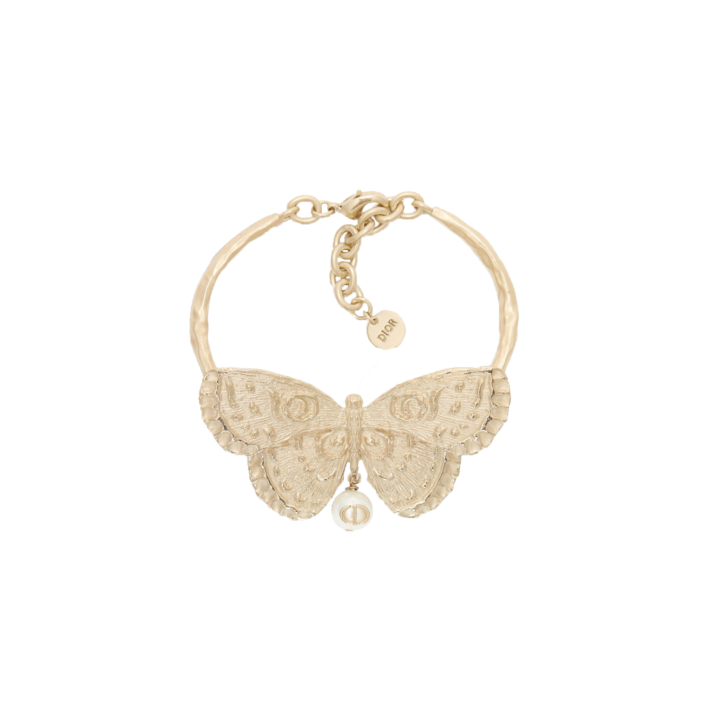 D*or mÉtamorphose bracelet matte gold-finish metal with white resin pearl b2142womrs_d301
